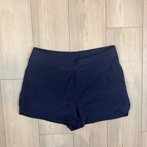 Lands End Womens Navy Blue Swim Shorts Board Shorts with Liner Size 14 516337